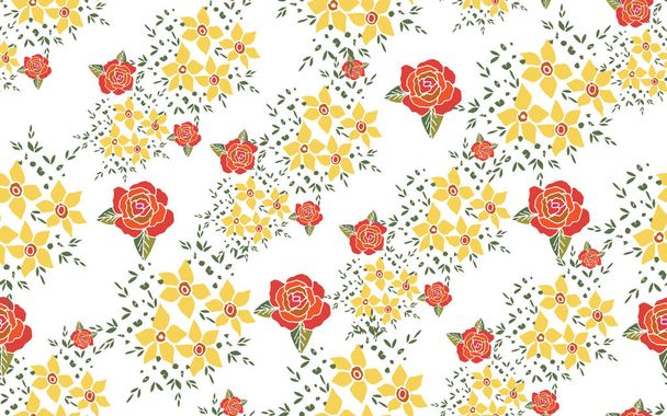  floral pattern in small-scale flowers.  - Vector, Image