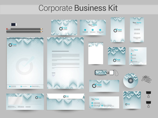 Kreative Corporate Identity oder Business Kit Design. - Vektor, Bild