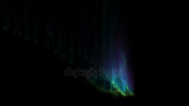 4k Aurora & aurore boreali in cielo, fuochi d'artificio di particelle di fumo di gas, spazio dell'universo
. - Filmati, video