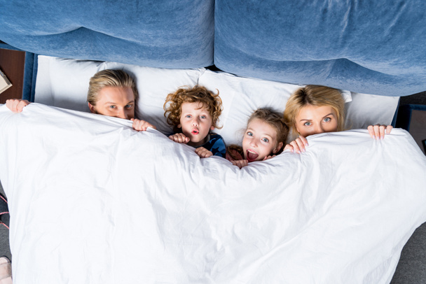 happy family in bed - Photo, Image