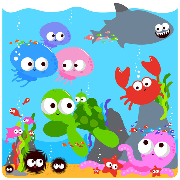 Sea animals. Vector Illustration - Vector, Image