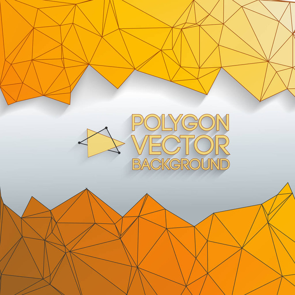 Yellow Abstract Triangle Vector Background - Vektor, kép