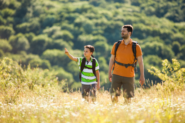 Father and son in nature - Photo, Image