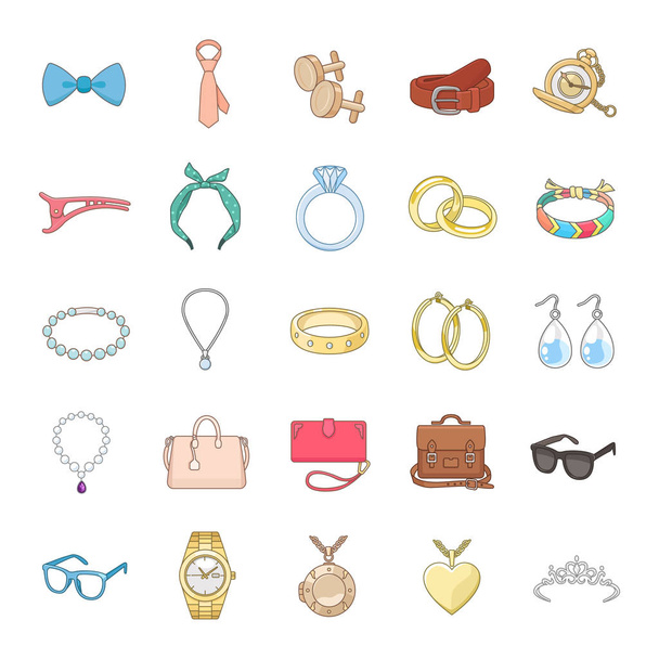 Accessories color vector icons - Vector, Image