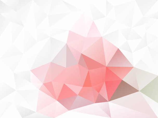 明るいパステル ピンク、グレーとミント色の三角形のパターンをベクトル不規則な多角形の抽象的な背景  - ベクター画像