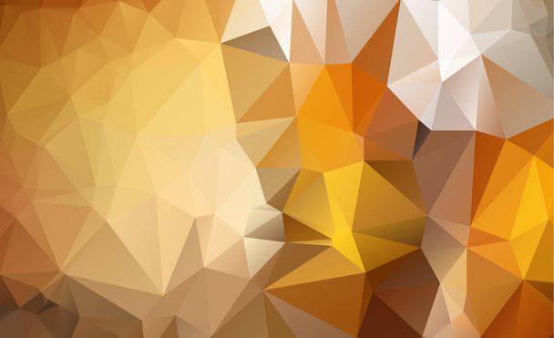 Light Orange vector Low poly crystal background. Polygon design  - Vector, Image