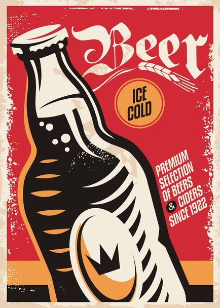 Beer pub poster design for Oktoberfest - Vektor, Bild