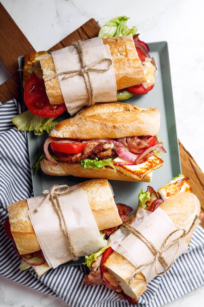 Fresh sandwich bahn-mi styled - Foto, immagini