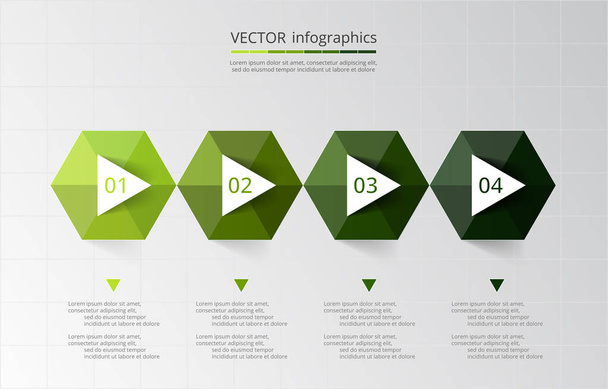 Step by step infographic. - Vector, afbeelding