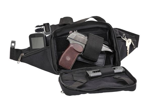 City tactical bag for concealed carrying weapons with a gun insi - Photo, Image