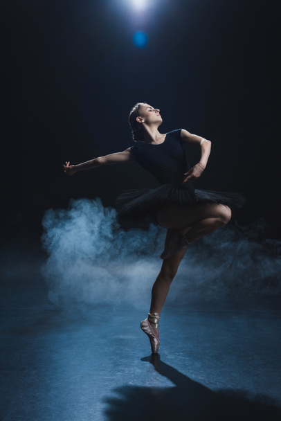 ballerina dancing in black tutu - Foto, Bild