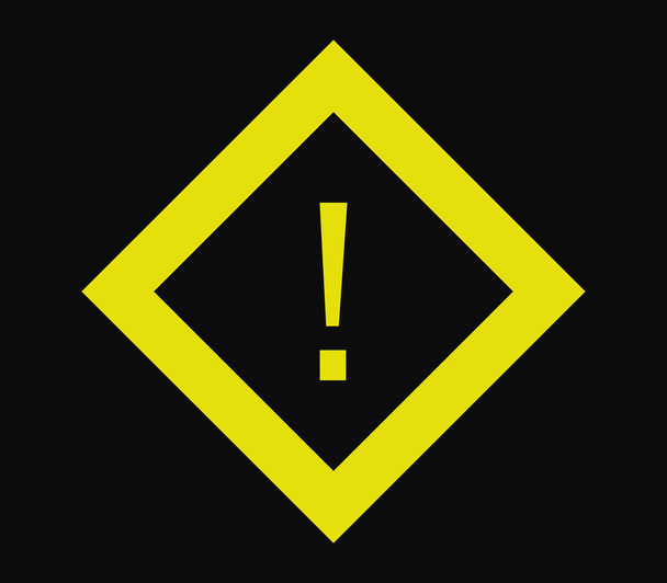 Icône de signe de danger sur fond blanc - Vecteur, image