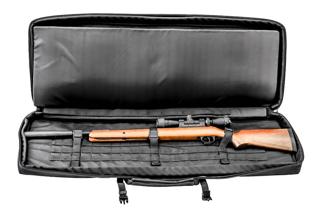 Hafif makineli tüfek gizli carry için çanta. İzole - Fotoğraf, Görsel