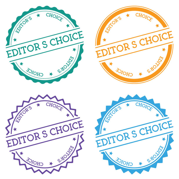 Editors Choice badge isolated on white background Flat style round label with text Circular - Вектор, зображення