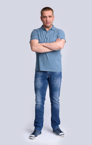 full length of casual man isolated - Photo, image