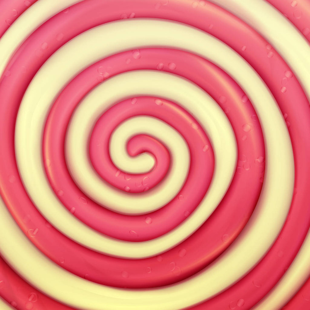 Lollipop clásico Vector fondo. Rojo redondo, amarillo. Ilustración espiral realista
 - Vector, imagen