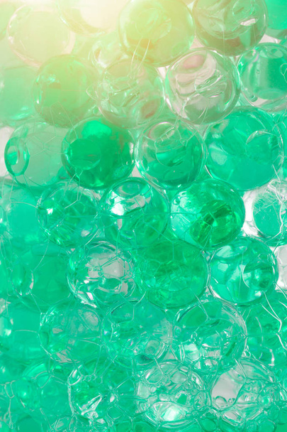 polymer scent aroma gel ball cool water green color - Photo, Image