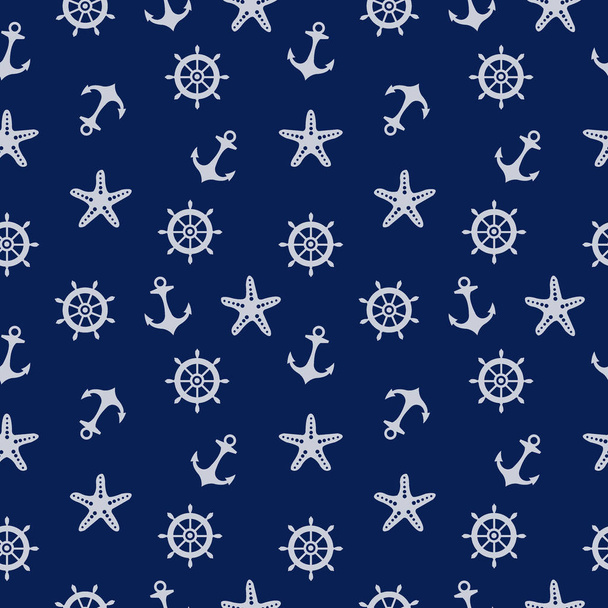 Blue Marine Pattern - Διάνυσμα, εικόνα