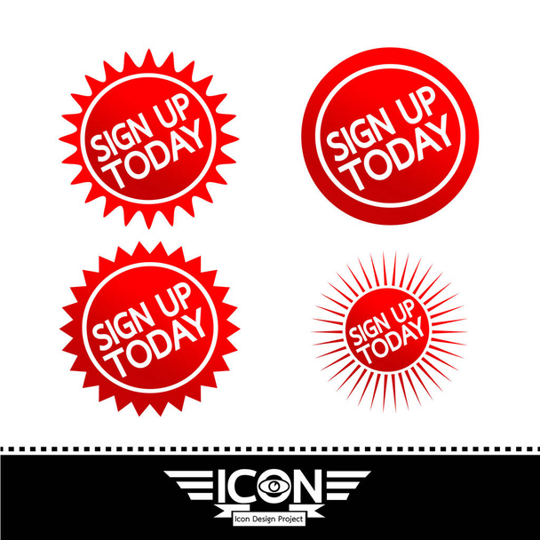 Sign up button - Vector, Image