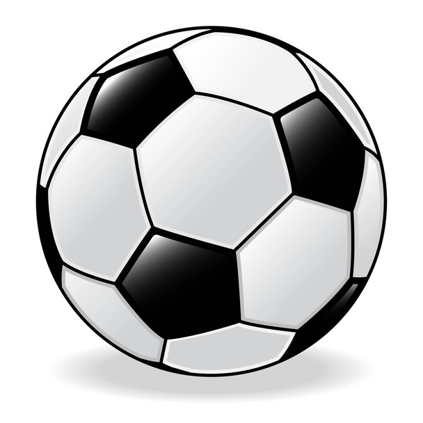 Απομονωμένη μπάλα ποδοσφαίρου, ποδόσφαιρο-εικονογράφηση διάνυσμα - Διάνυσμα, εικόνα