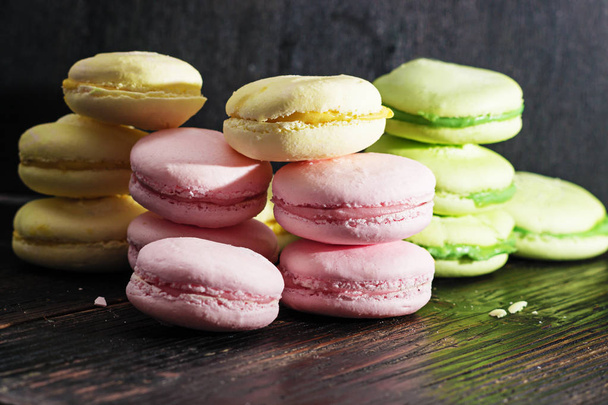 Assorted colorful macaroons. - Photo, Image