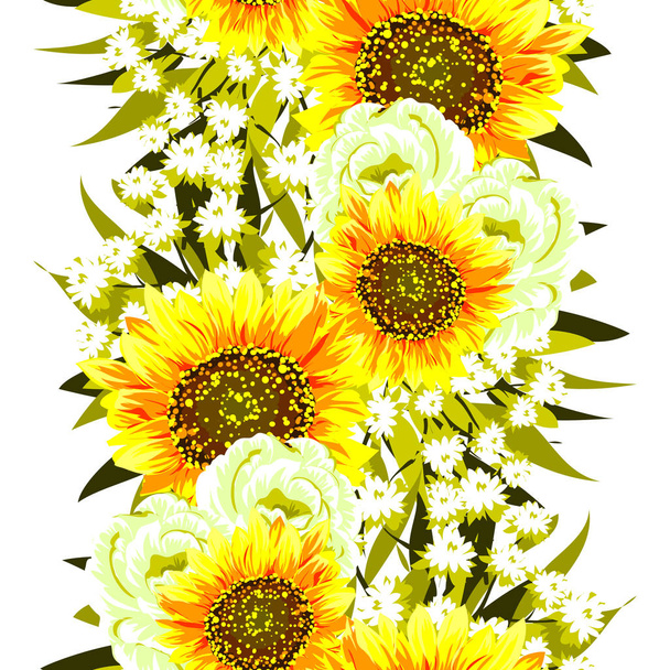 Seamless flower pattern - Vektori, kuva
