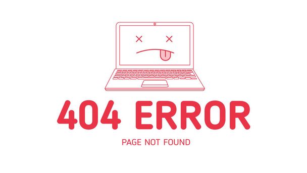 404 virhe kuvake kannettavan suunnittelun malli
 - Vektori, kuva