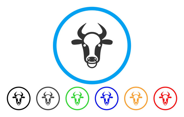 Bull Ring Rounded Icon - Vector, Image