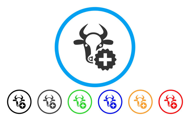 Cow Create Rounded Icon - Vector, afbeelding