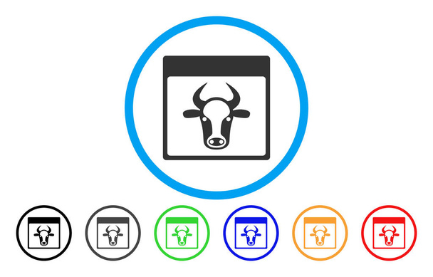 Cow Page Rounded Icon - Вектор, зображення