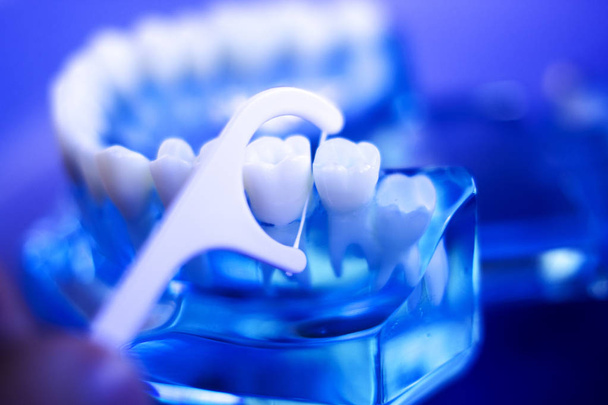 Interdental teeth cleaning - Photo, Image