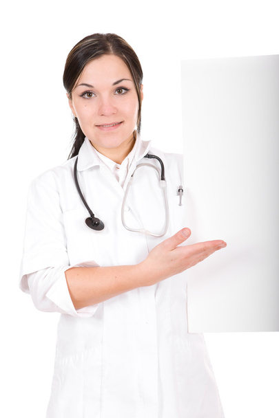 Female doctor with board - Foto, Imagem