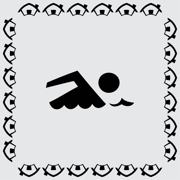 Κολύμπι εικονίδιο σημάδι - Διάνυσμα, εικόνα