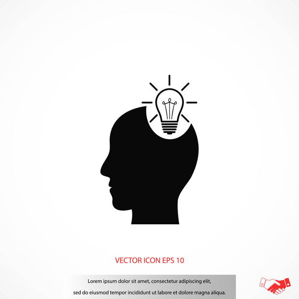Pictograma do ícone conceito da lâmpada
 - Vetor, Imagem