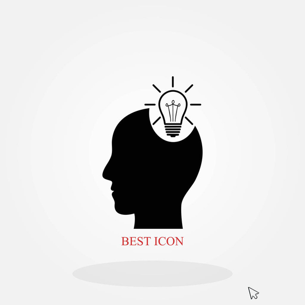 Pictograph of bulb concept icon - Vector, Image