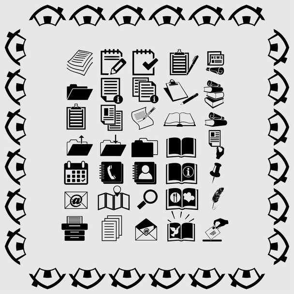 Iconos de documento ilustración
  - Vector, Imagen
