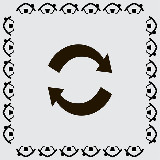 a ciklikus lapos ikon - Vektor, kép