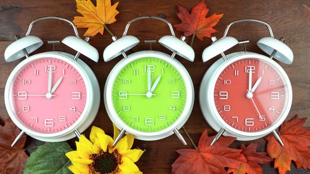 Autumn Fall Daylight Saving Time Clocks - Photo, Image