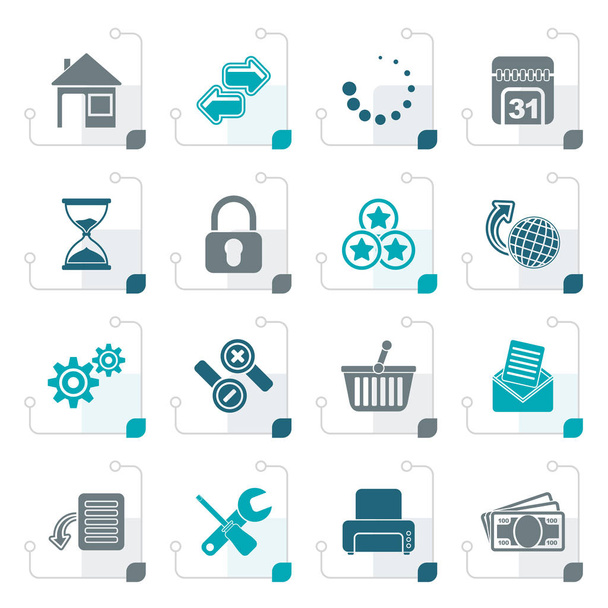 Stylized Web Site and Internet icons  - Vector, imagen