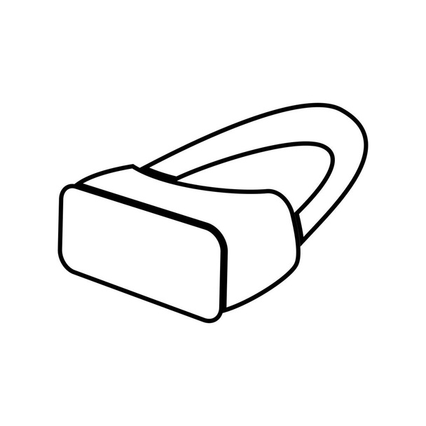 VR szemüveg fekete színű ikon . - Vektor, kép