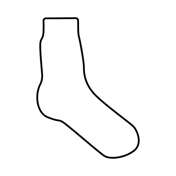 Sock black color icon . - Vector, Image