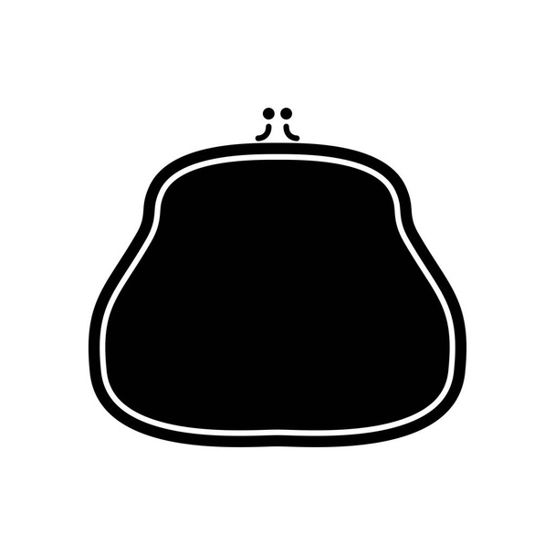 Handtasche schwarze Farbe Symbol . - Vektor, Bild