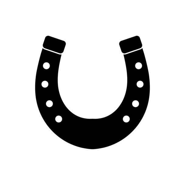Horseshoe black color icon . - Vector, Image