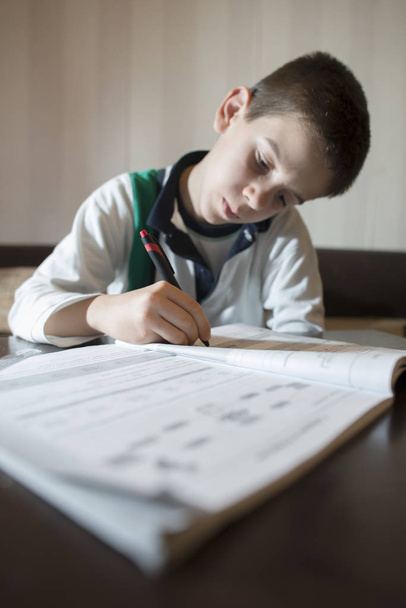 boy doing  his homework - Foto, Imagem