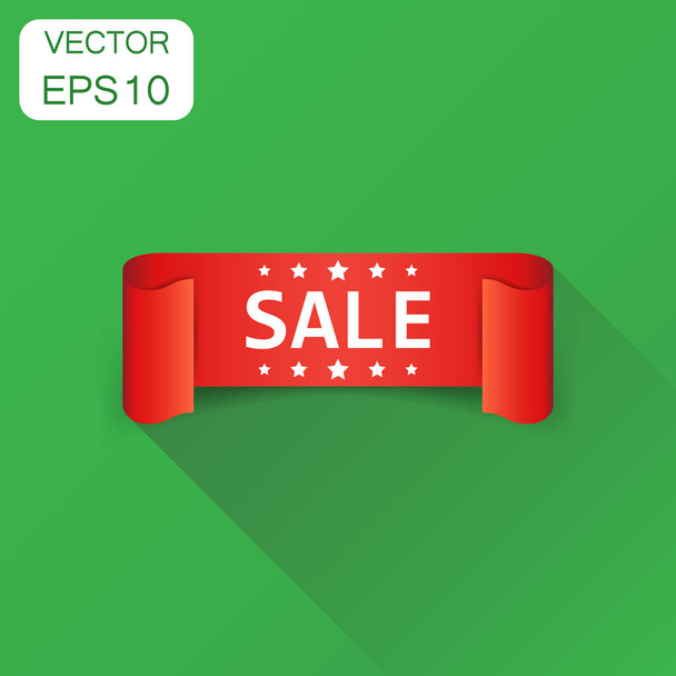 Sale ribbon icon. Business concept discount sale sticker label p - Vector, imagen