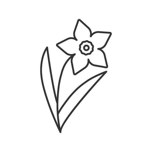 Narcissus linear  icon - Vector, afbeelding