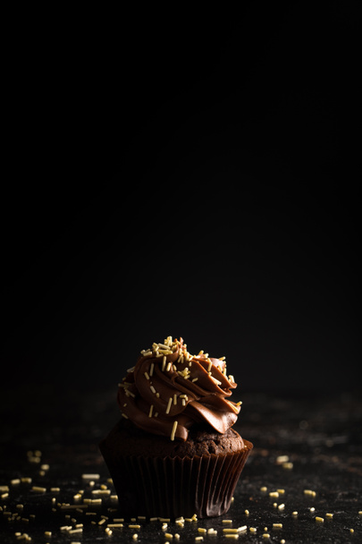 chocolate cupcake with sprinkles - Photo, Image