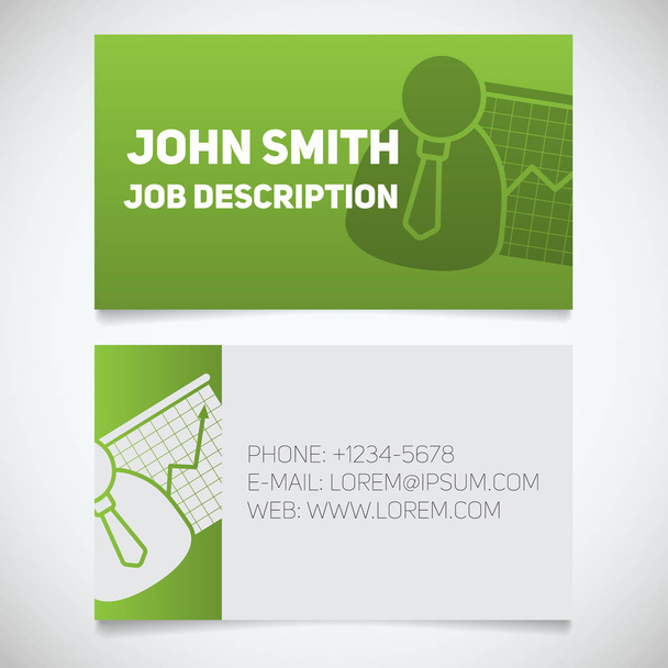 Business card print templates - Vector, Image