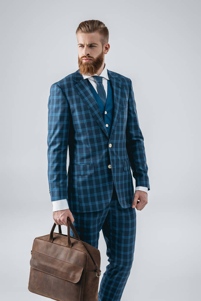 fashionable man with bag - Φωτογραφία, εικόνα