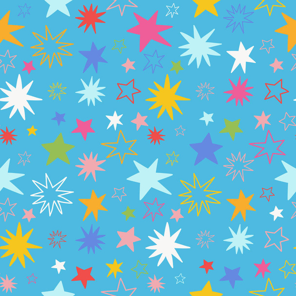 pattern colored stars - Vektor, Bild